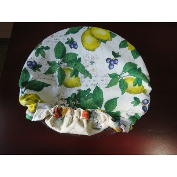 Kitchenaid Bowl Cover, Lemon and Floral Reversible Mixer Cover - Picture 3 of 7
